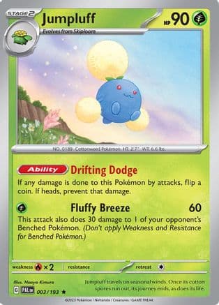 Jumpluff 003- SV02 Paldea Evolved Holofoil