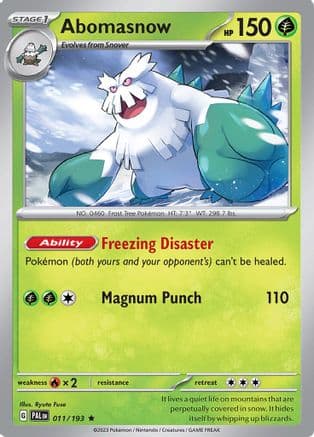 Abomasnow 011- SV02 Paldea Evolved Reverse Holofoil