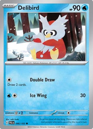Delibird 046- SV02 Paldea Evolved Reverse Holofoil