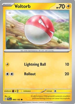 Voltorb 066- SV02 Paldea Evolved Reverse Holofoil