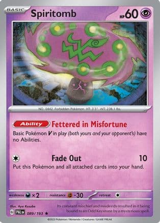 Spiritomb 089- SV02 Paldea Evolved Holofoil
