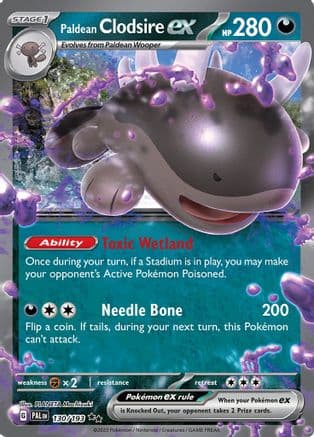 Paldean Clodsire ex 130- SV02 Paldea Evolved Holofoil