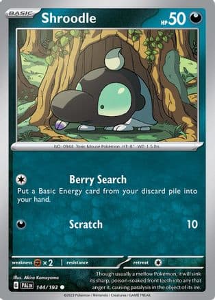 Shroodle 144/193 - SV02 Paldea Evolved Reverse Holofoil