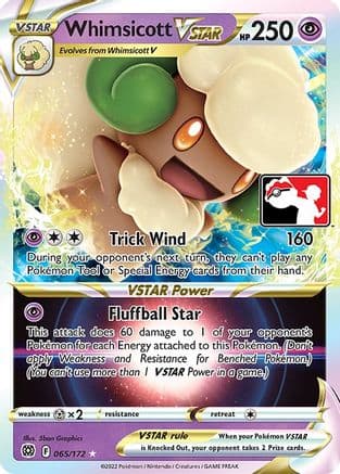 Whimsicott VSTAR 65- Prize Pack Series Cards Holofoil