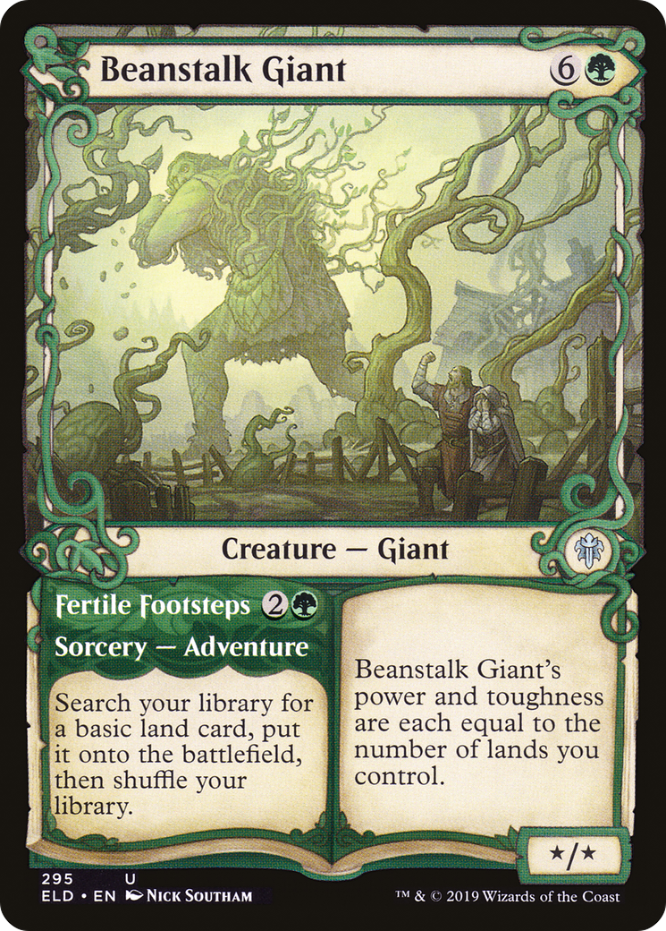 Beanstalk Giant // Fertile Footsteps (Showcase) [Throne of Eldraine] Foil