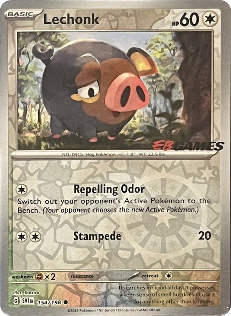 Lechonk (EB Games Promo) 154/198 - Miscellaneous Cards & Products Reverse Holofoil