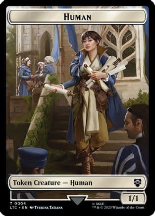 Human // Treasure Double-Sided Token |  (4 // 12) [Commander: The Lord of the Rings: Tales of Middle-earth]