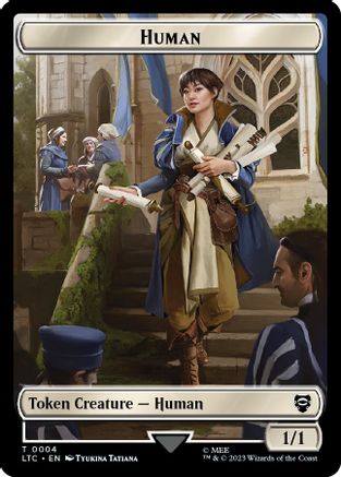 Human // Treasure Double-Sided Token |  (4 // 12) [Commander: The Lord of the Rings: Tales of Middle-earth]