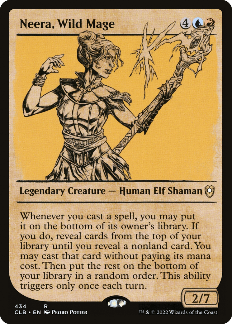Neera, Wild Mage (Showcase) [Commander Legends: Battle for Baldur's Gate] Foil