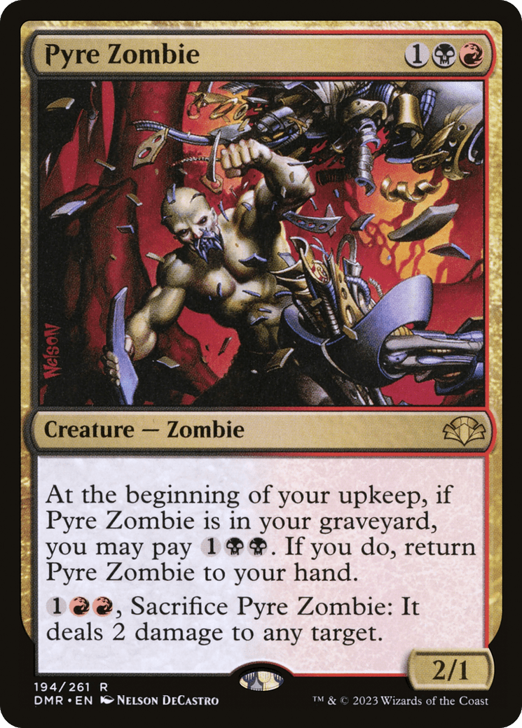 Pyre Zombie [Dominaria Remastered] Foil