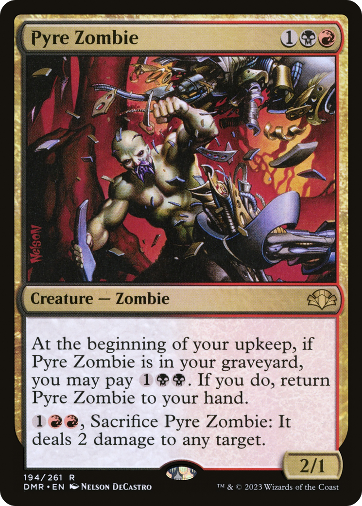 Pyre Zombie [Dominaria Remastered] Foil
