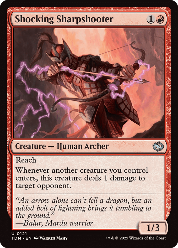 Shocking Sharpshooter (121) [Tarkir: Dragonstorm]  Foil