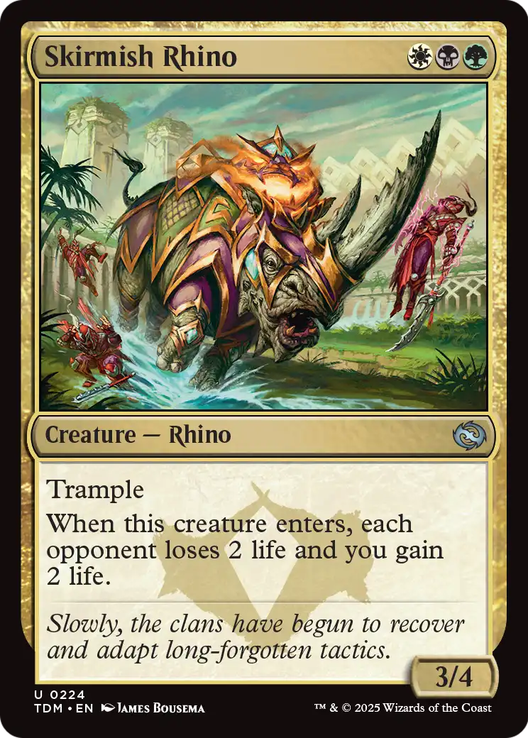 Skirmish Rhino (224) [Tarkir: Dragonstorm]  Foil