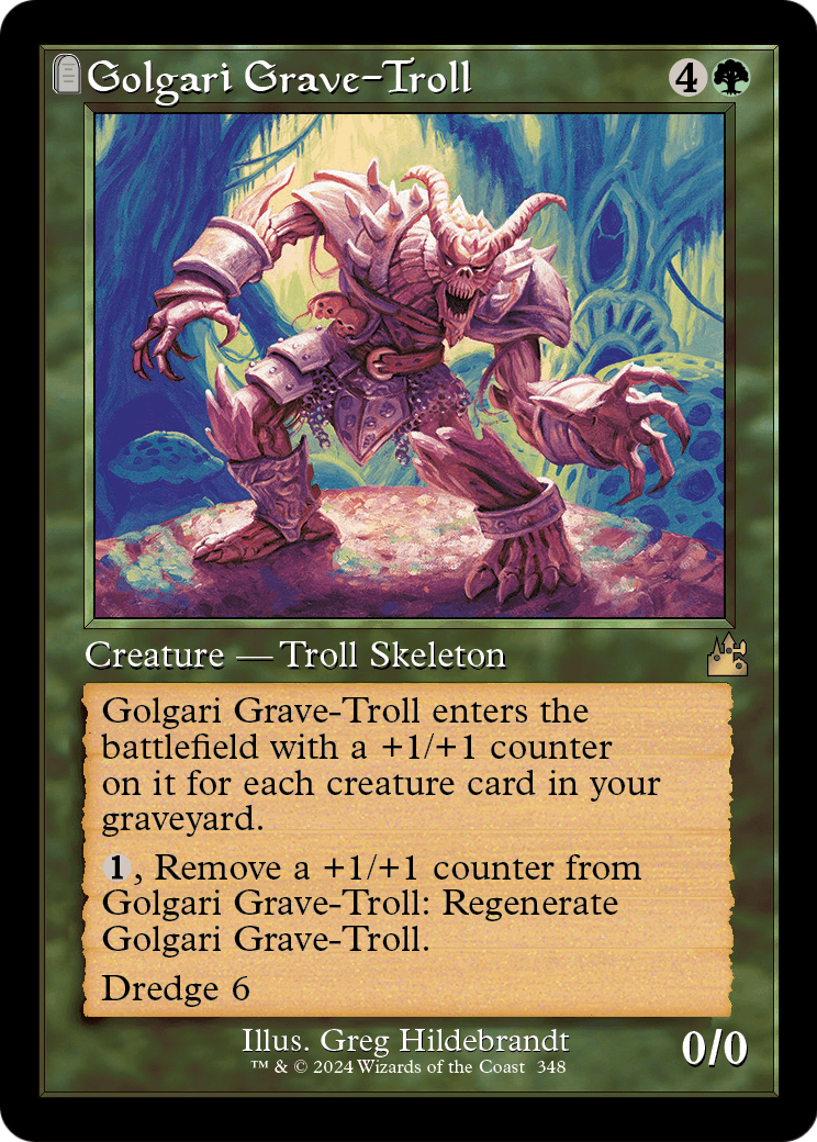Golgari Grave-Troll (Retro Frame) [Ravnica Remastered] Foil