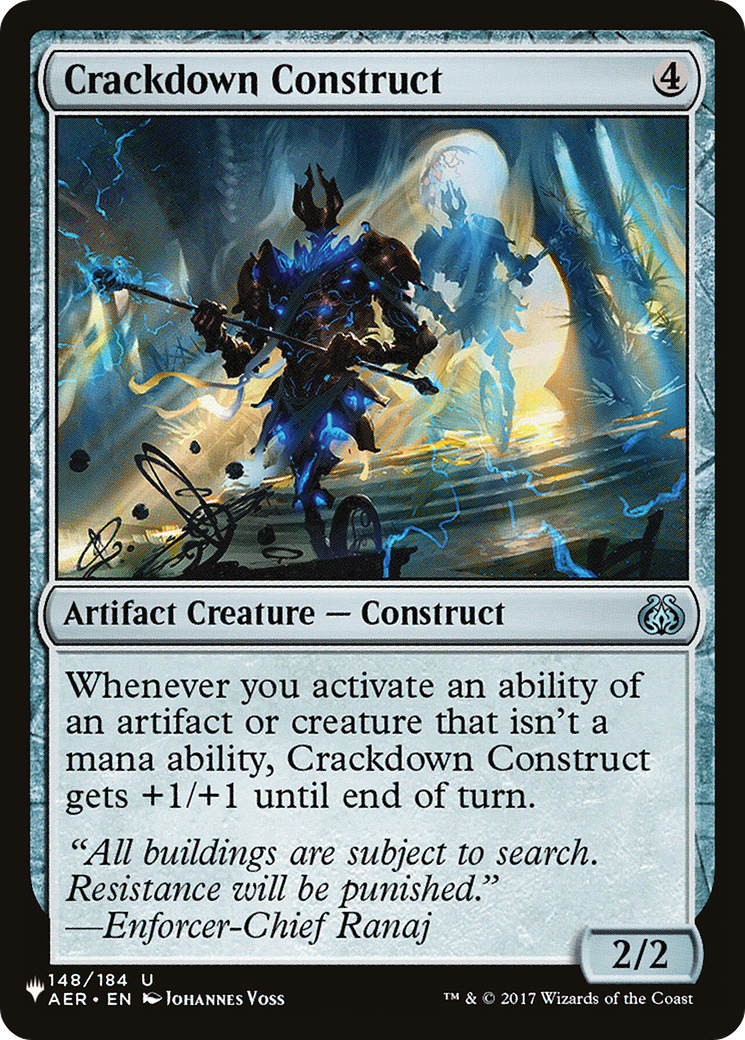 Crackdown Construct |  (AER-148) [The List]