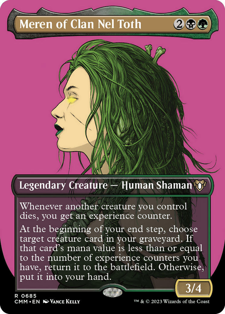 Meren of Clan Nel Toth (Borderless Profile) [Commander Masters] Foil