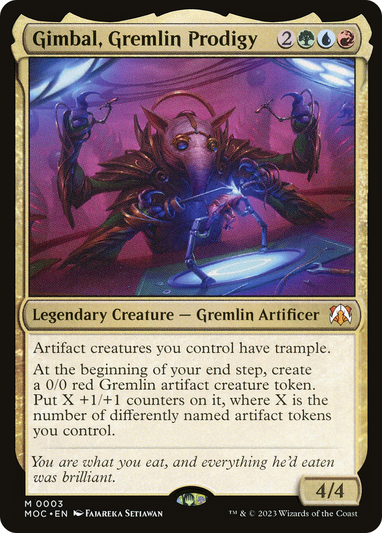 Gimbal, Gremlin Prodigy [March of the Machine Commander] Foil