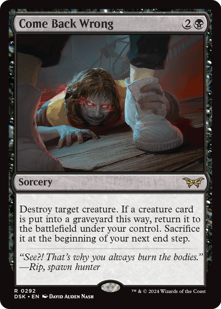 Come Back Wrong (0292) [Duskmourn: House of Horror] Foil
