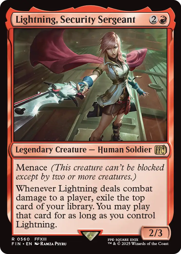 Lightning, Security Sergeant (560) [FINAL FANTASY]  Foil