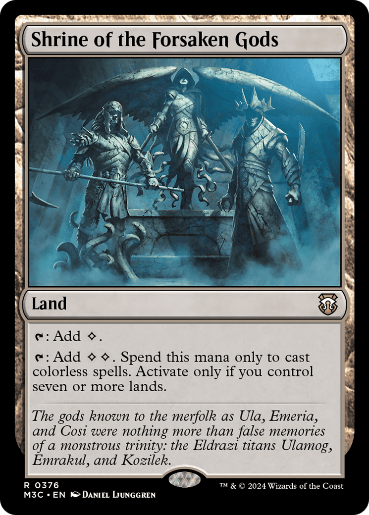 Shrine of the Forsaken Gods (Ripple Foil) [Modern Horizons 3 Commander]