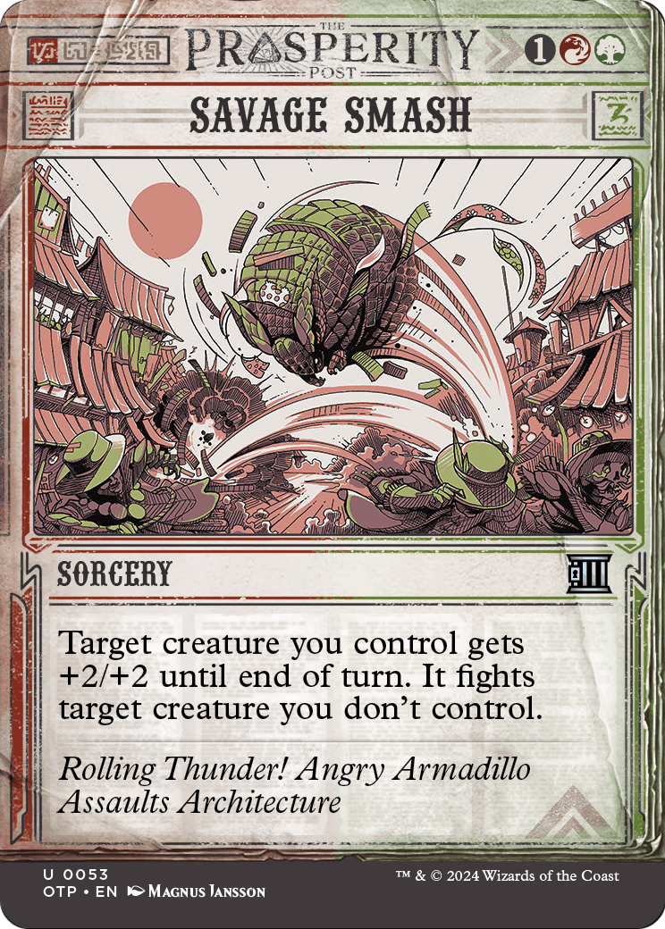 Savage Smash [Outlaws of Thunder Junction: Breaking News] Foil