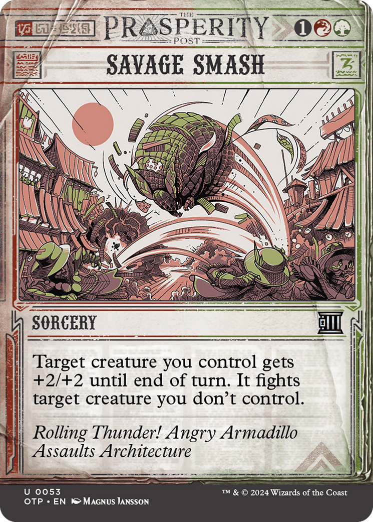 Savage Smash [Outlaws of Thunder Junction: Breaking News] Foil