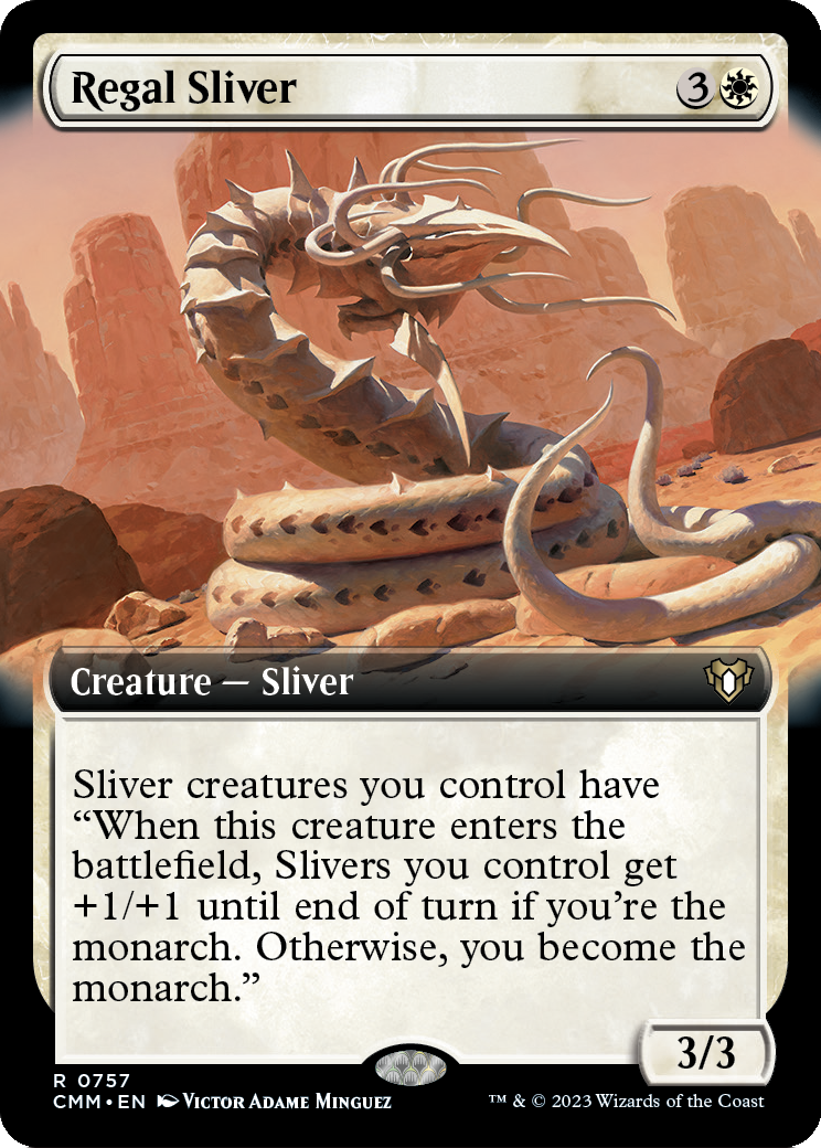 Regal Sliver (Extended Art) [Commander Masters] Foil