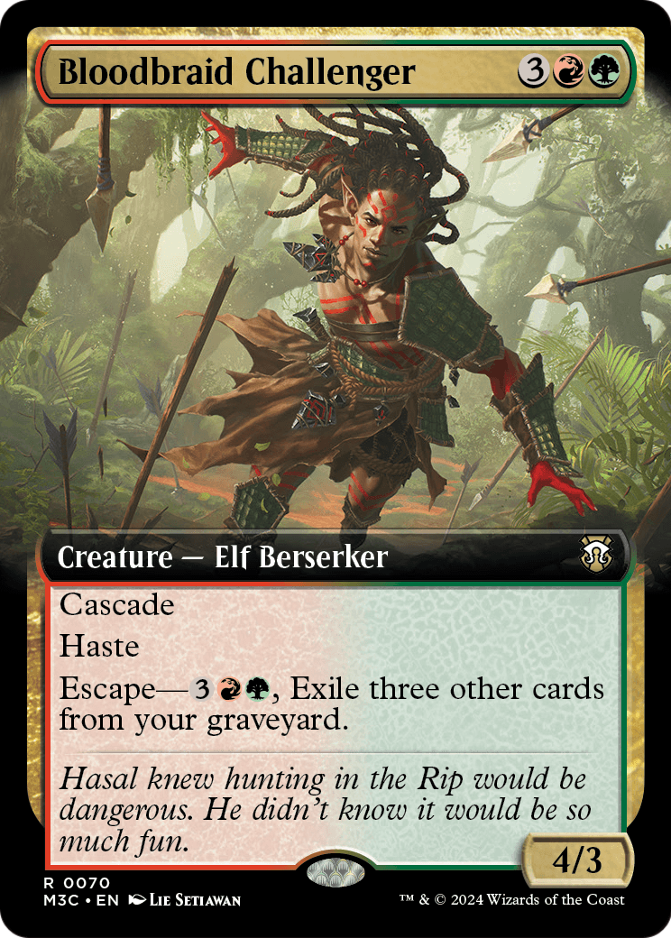 Bloodbraid Challenger (Extended Art) [Modern Horizons 3 Commander] Foil