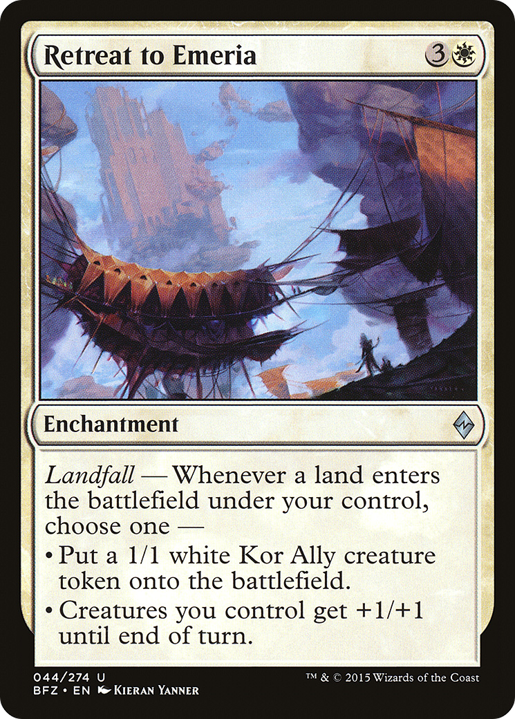 Retreat to Emeria [Battle for Zendikar] Foil