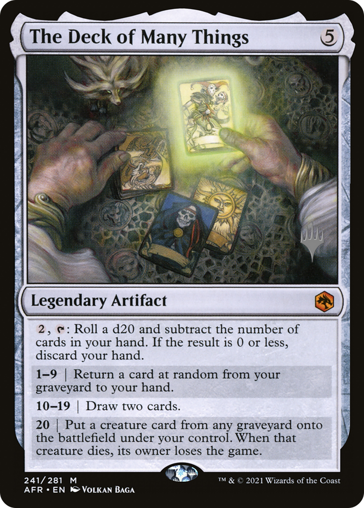 The Deck of Many Things (Promo Pack) [Dungeons & Dragons: Adventures in the Forgotten Realms Promos] Foil