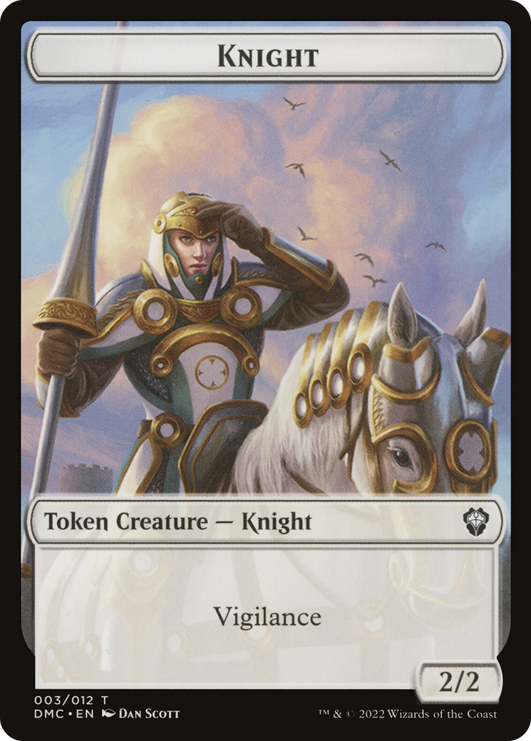 Knight Token [Dominaria United Commander Tokens] Foil