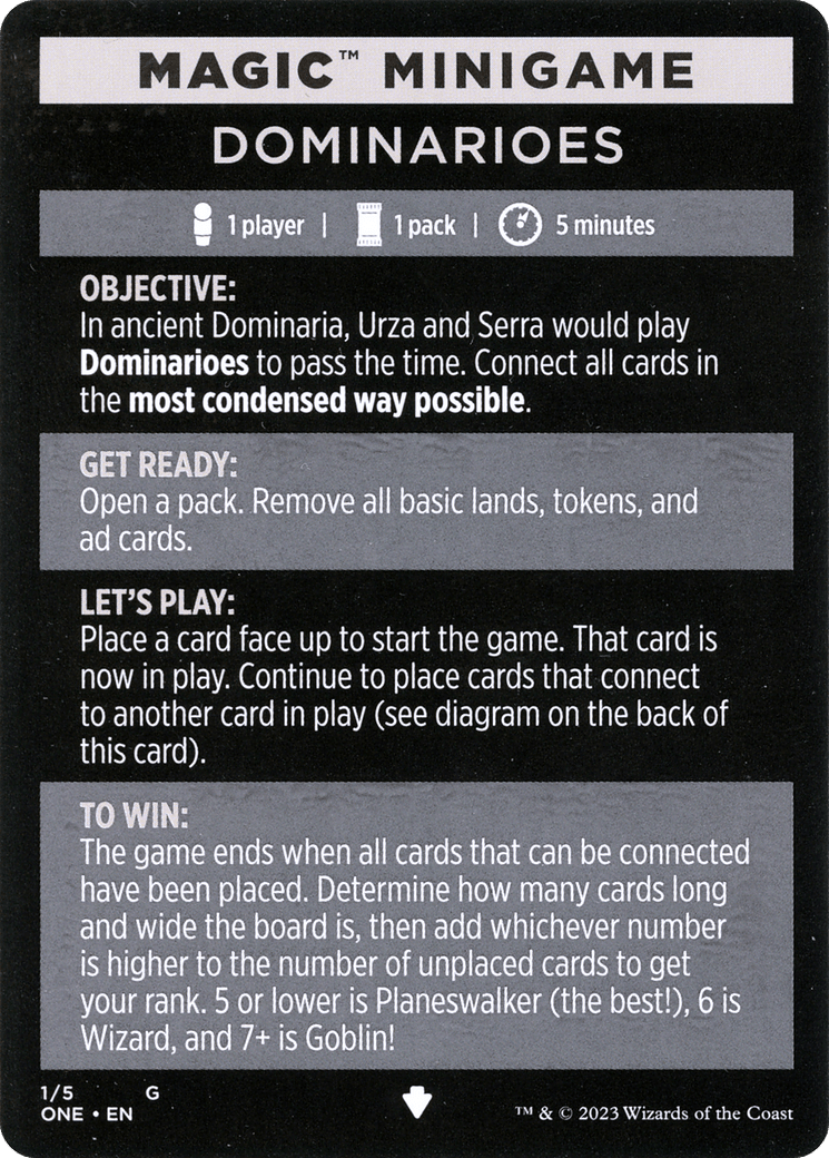 Dominarioes // Dominarioes (cont'd) (MONE-001) - Phyrexia: All Will Be One Minigames Foil