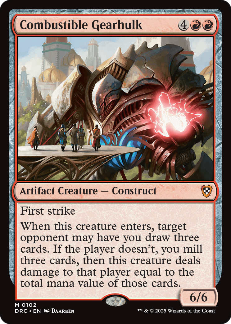 Combustible Gearhulk (-102) [Commander: Aetherdrift]