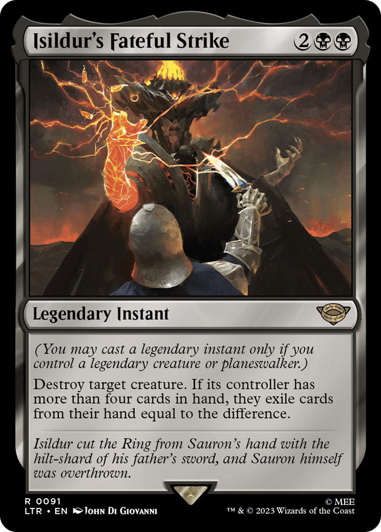 Isildur's Fateful Strike (LTR-091) - The Lord of the Rings: Tales of Middle-earth Foil