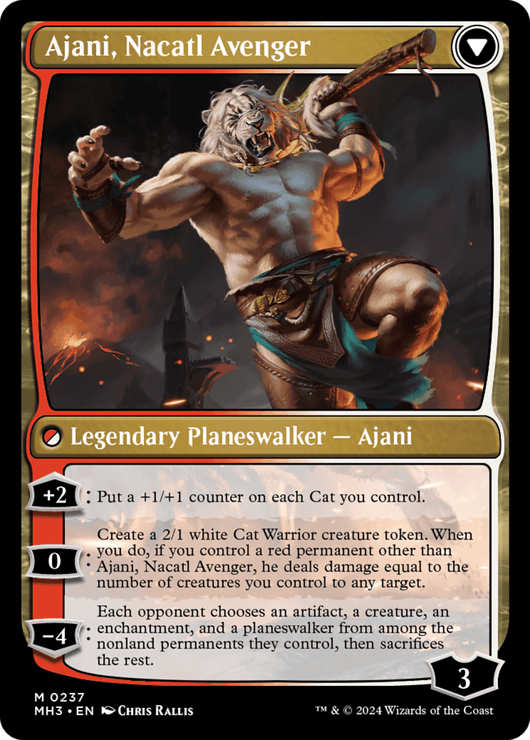 Ajani, Nacatl Pariah // Ajani, Nacatl Avenger [Modern Horizons 3] Foil