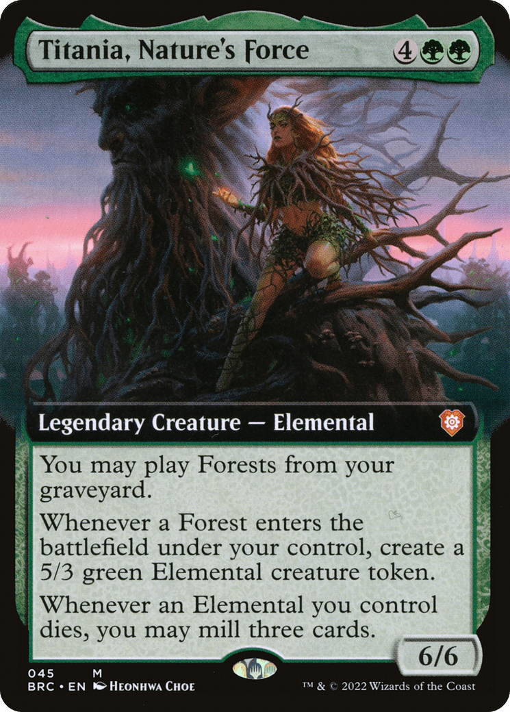Titania, Nature's Force (Extended Art) [The Brothers' War Commander] Foil