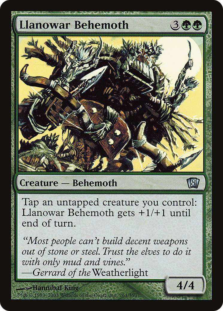 Llanowar Behemoth [Eighth Edition] Foil