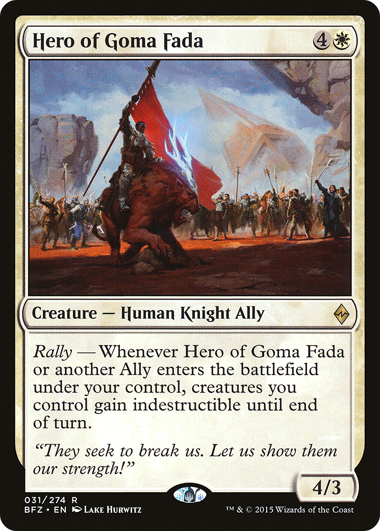 Hero of Goma Fada [Battle for Zendikar] Foil