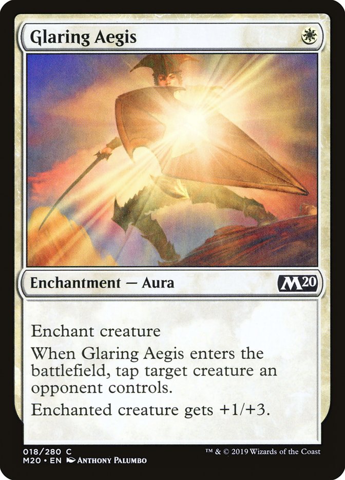 Glaring Aegis 18/280 (Core Set 2020)  - Foil