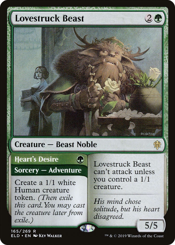 Lovestruck Beast // Heart's Desire [Throne of Eldraine] Foil