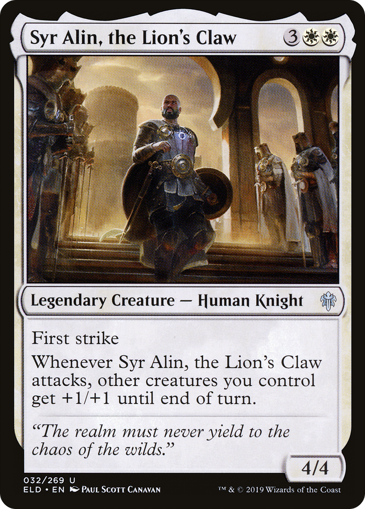 Syr Alin, the Lion's Claw [Throne of Eldraine] Foil