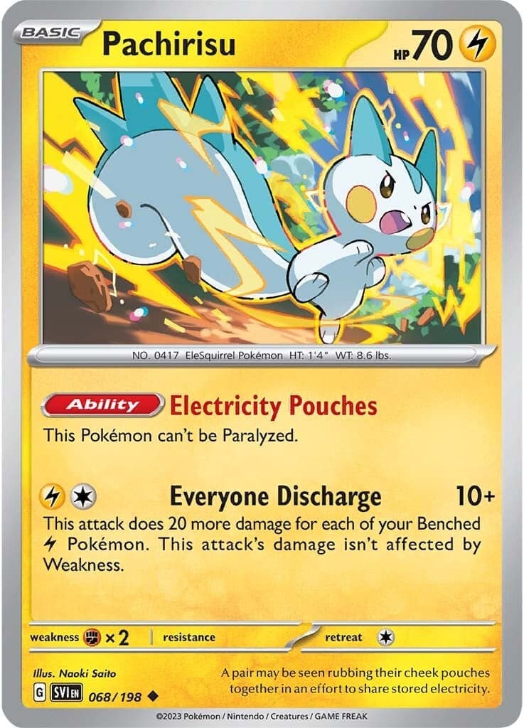 Pachirisu 068/198 - SV01 Scarlet & Violet Base Set Reverse Holofoil