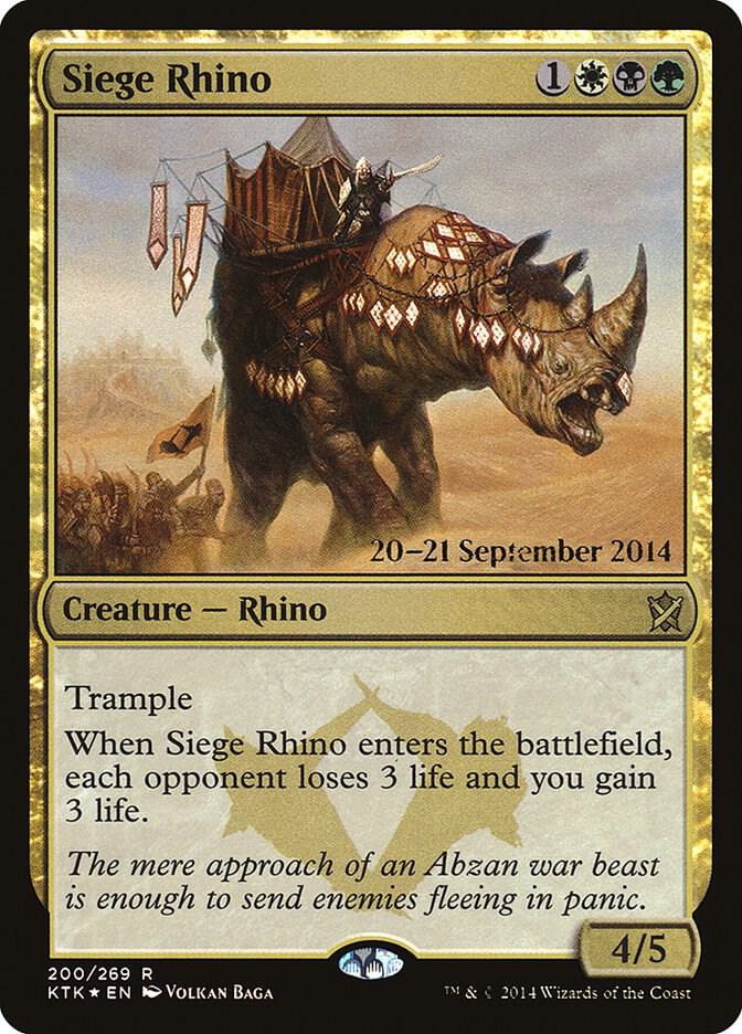 Siege Rhino 200s/56 (Prerelease Cards)  - Foil