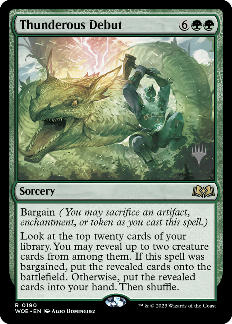 Thunderous Debut (Promo Pack) [Wilds of Eldraine Promos] Foil