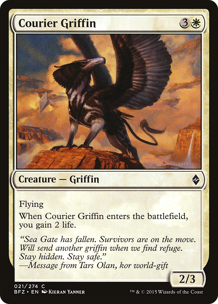 Courier Griffin [Battle for Zendikar] Foil