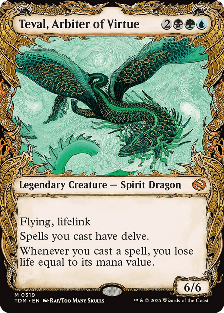 Teval, Arbiter of Virtue (Showcase) (319) [Tarkir: Dragonstorm]  Foil