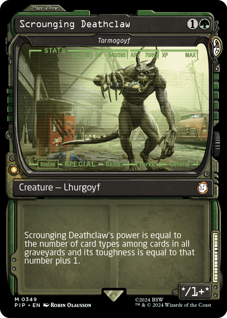 Scrounging Deathclaw - Tarmogoyf (Showcase) [Fallout] Foil