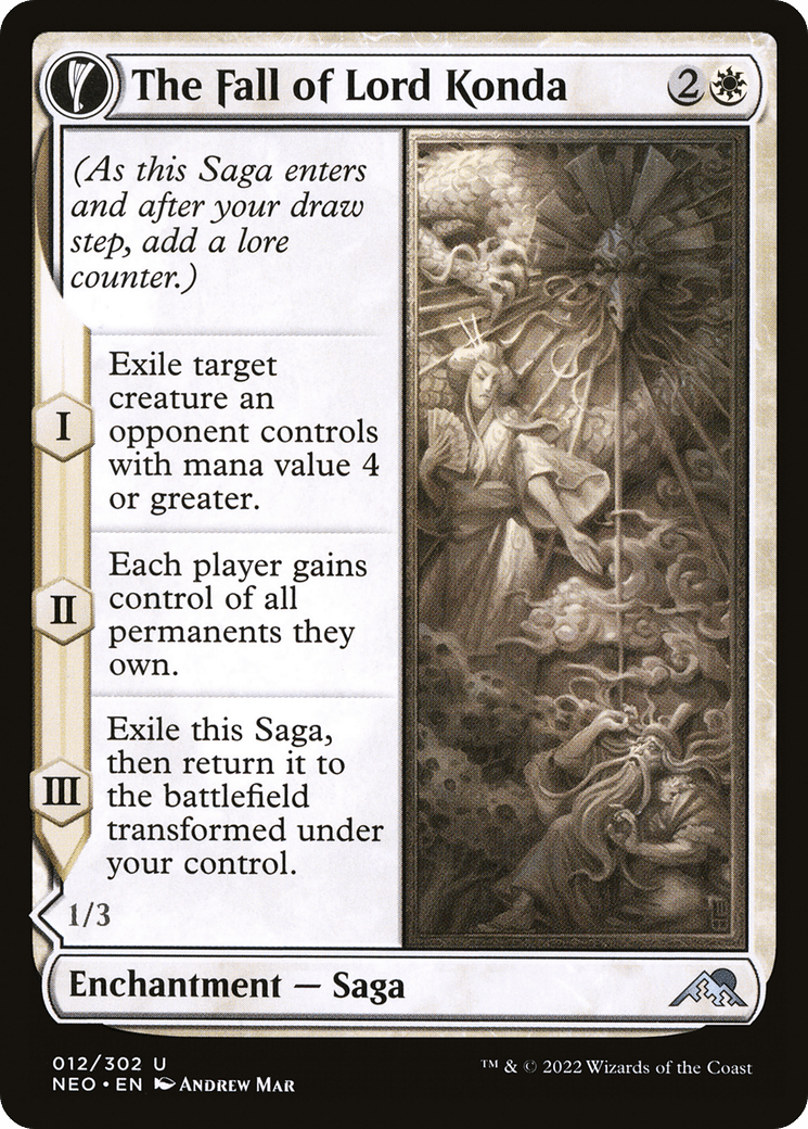 The Fall of Lord Konda // Fragment of Konda [Kamigawa: Neon Dynasty] Foil