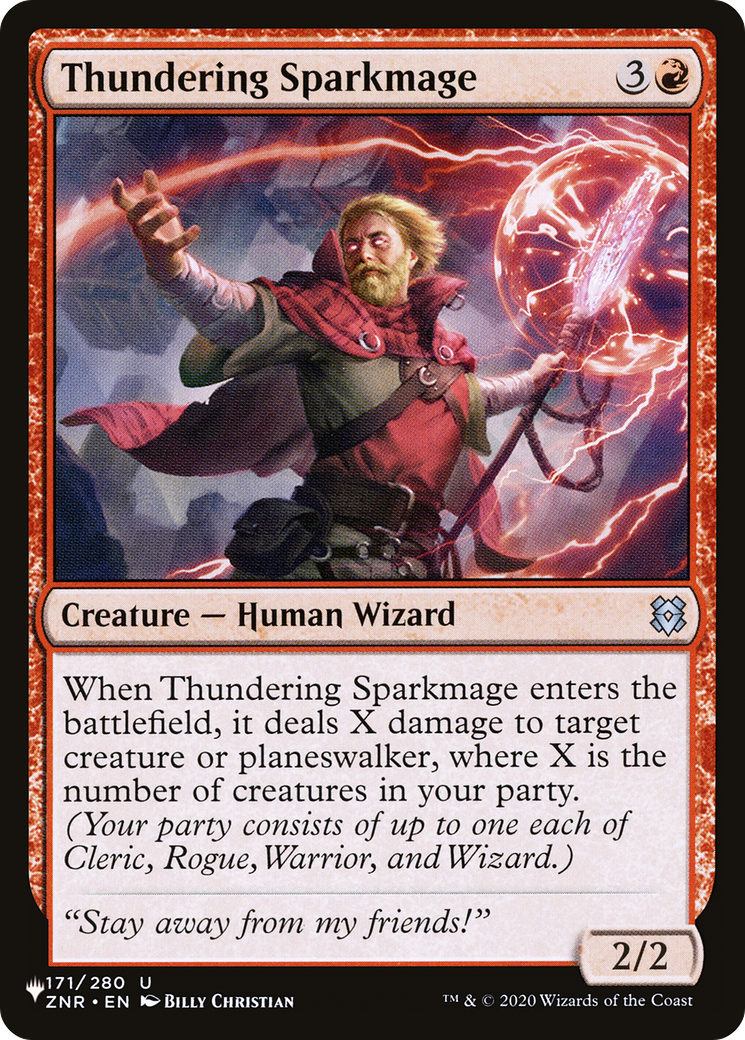 Thundering Sparkmage |  (ZNR-171) [The List]