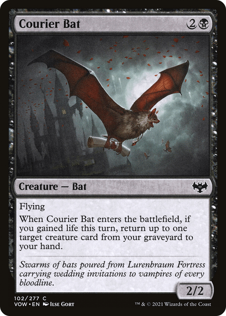 Courier Bat [Innistrad: Crimson Vow] Foil